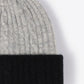 Contrast Cable-Knit Cuffed Beanie