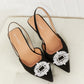 WeeBoo Glam and Go Rhinestone Buckle Sling-Backs