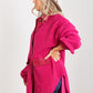 Davi & Dani Cliffhanger Full Size Teddy Button Down Shacket