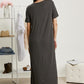 Zenana Think Cheerful Thoughts Full Size Maxi T-Shirt Dress