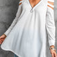 Cutout Waffle Knit Tunic Top