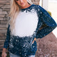 Contrast Splash Drop Shoulder Sweatshirt