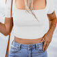 Square Neck Ribbed Crop Top