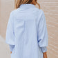 Striped Button Front Smocked Shirt