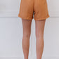 Zenana Linen Love Full Size Cuffed Shorts in Butter