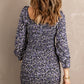 Ditsy Floral Smocked Sweetheart Neck Mini Dress