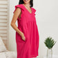 Cotton Bleu Pure Bliss Full Size Ruffle Sleeve Dress
