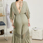 Sweet Lovely by Jen Isn't She Lovely Full Size Lace Detail Jumpsuit in Cactus