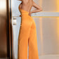 Cutout Halter Neck Backless Wide Leg Jumpsuit