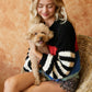 Davi & Dani Striped Popcorn Knit Pullover Sweater