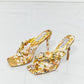 Cape Robbin Chunky Chain Detail Heels in Yellow