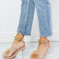 Cape Robbin Fur Strap Chain Detail Heels