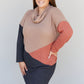 CY Fashion The More The Merrier Color Block Sweater Dress