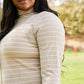 CY Fashion Since When Full SIze Striped Long Sleeve Turtleneck Top