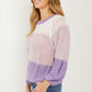 CY Fashion Sugar Plum Color Block Sweater