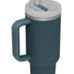 Stainless Steel Tumbler with Upgraded Handle and Straw