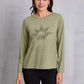 SUNSHINE COFFE Round Neck Long Sleeve T-Shirt