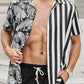 Striped Animal Short Sleeve Shirt