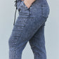 YMI Jeanswear Full Size Acid Wash Elastic Waist Jogger Jeans