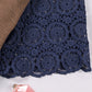 Color Block Spliced Lace Buttoned Tee