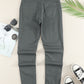 Button Fly Hem Detail Skinny Jeans