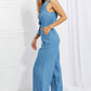 Davi & Dani Denim-Look Jumpsuit