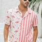Striped Animal Short Sleeve Shirt