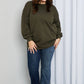 Zenana Full Size High-Low Drop Shoulder Sweatshirt