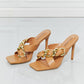Cape Robbin Chunky Chain Detail Heels in Nude