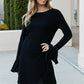 Culture Code Round Neck Long Flounce Sleeve Dress