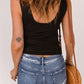 Strappy Detail Scoop Neck Tank Top