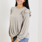 CY Fashion Addicted to You Ruffle Shoulder Top