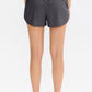 Two-Tone Drawstring Waist Faux Layered Athletic Shorts