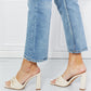 Cape Robbin Chain Detail Slide-On Heels in Off White