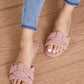 Weeboo Here For You Faux Fur Sandal Slides