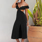 Cutout Deep V Split Midi Dress