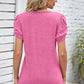 V-Neck Twisted Short Sleeve T-Shirt