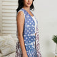 Vocal Mesa Point Printed Sleeveless Cardigan