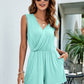 Surplice Sleeveless Romper
