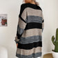Striped Long Sleeve Duster Cardigan