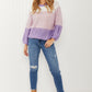 CY Fashion Sugar Plum Color Block Sweater
