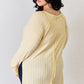 Basic Bae Full Size Ribbed Round Neck Slit T-Shirt