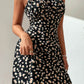 Ditsy Floral Pleated Detail Spaghetti Strap Dress