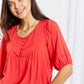 Culture Code Full Size Fresh From The Garden Button Yoke Top