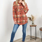 Zenana Pumpkin Spice Full Size Plaid Shacket in Rust