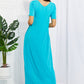 Zenana Simple Wonder Full Size Pocket Maxi Dress in Pastel Blue