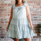 White Birch Beautiful Skies Full Size Tiered High-Low Dress