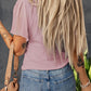 V-Neck Flutter Sleeve Top