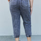 YMI Jeanswear Full Size Acid Wash Elastic Waist Jogger Jeans