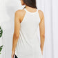 Zenana Sweet & Simple Full Size Halter Neck Tank in Ivory